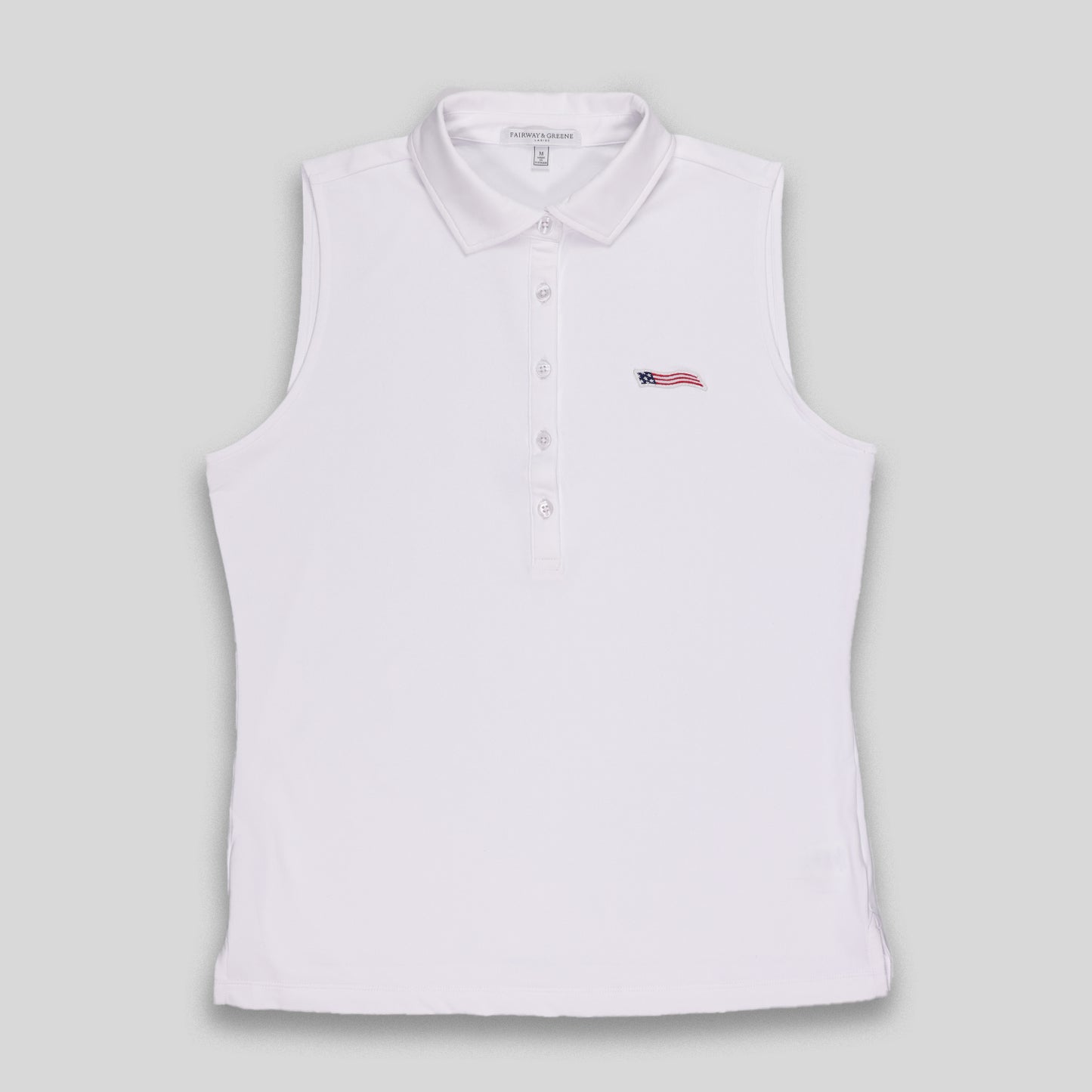 Womens Sleeveless Charlotte Polo - White