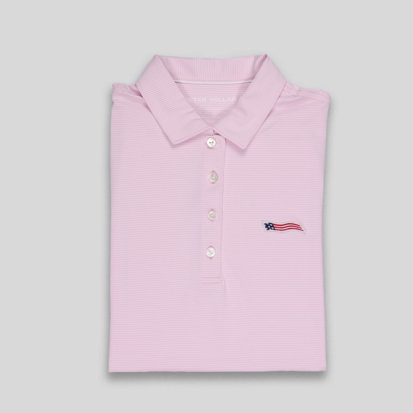 Womens Jubilee Button Polo - Palmer Pink